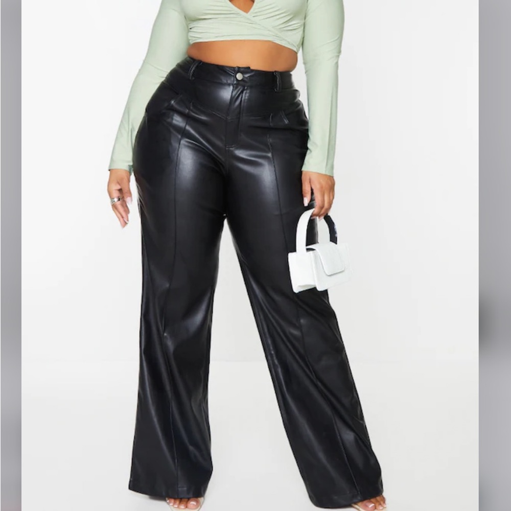PrettyLittleThing Black Wide Leg Pants